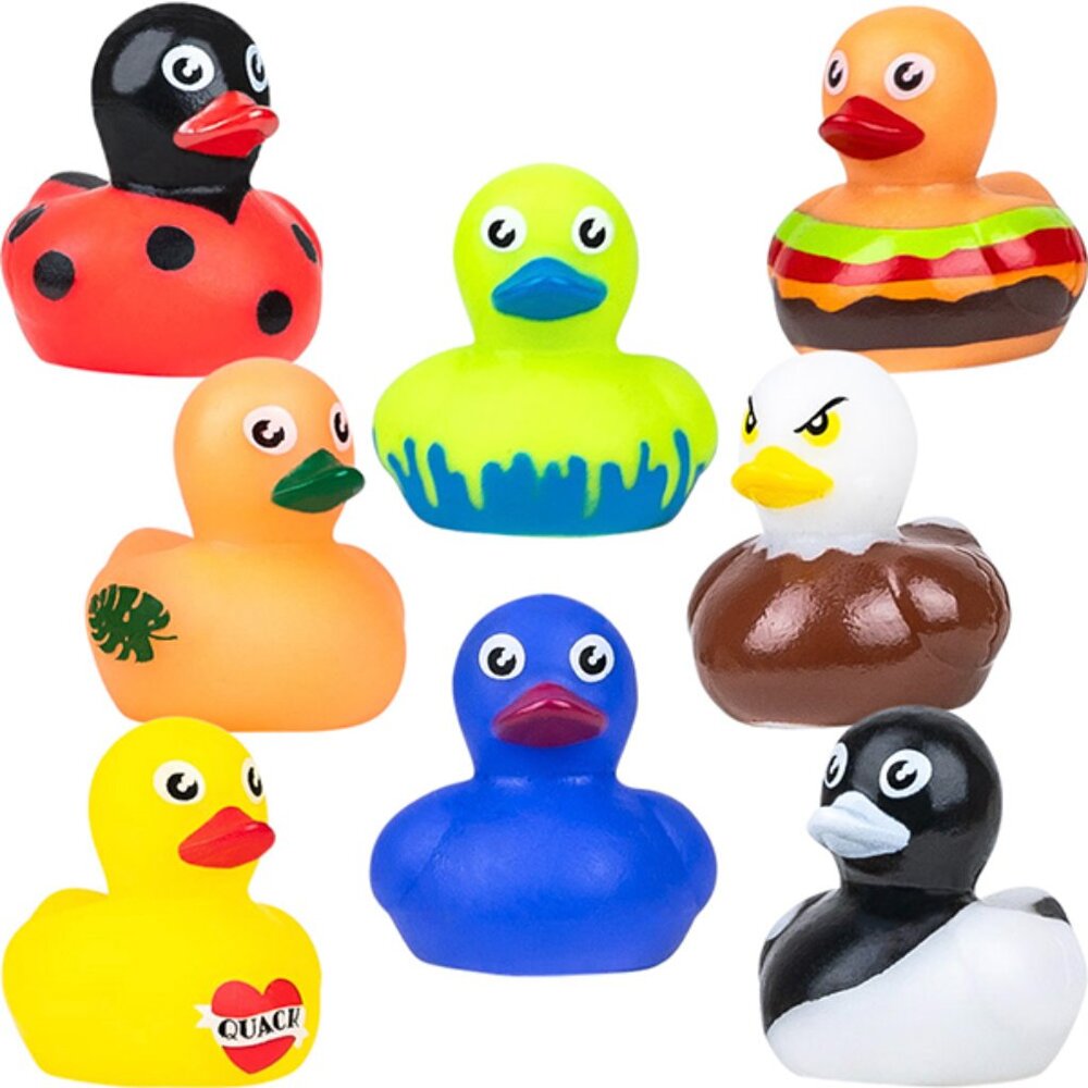 Set of 12 Mini Rubber Ducks Water Toy Ducklings